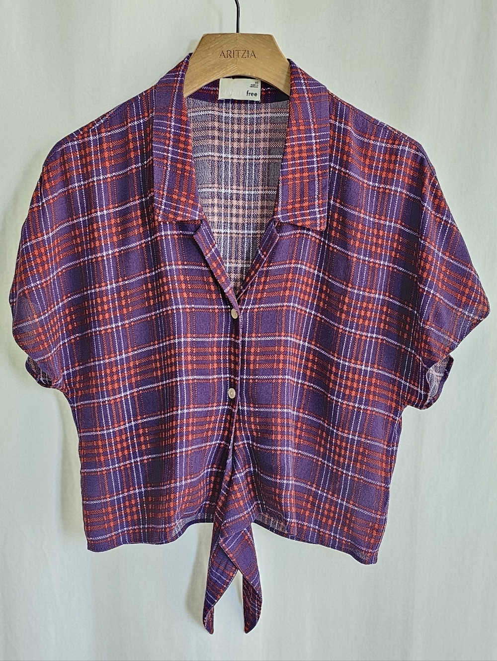 Aritzia Wilfred Free Tie-Front Button-Up Blouse - Picture 8 of 16